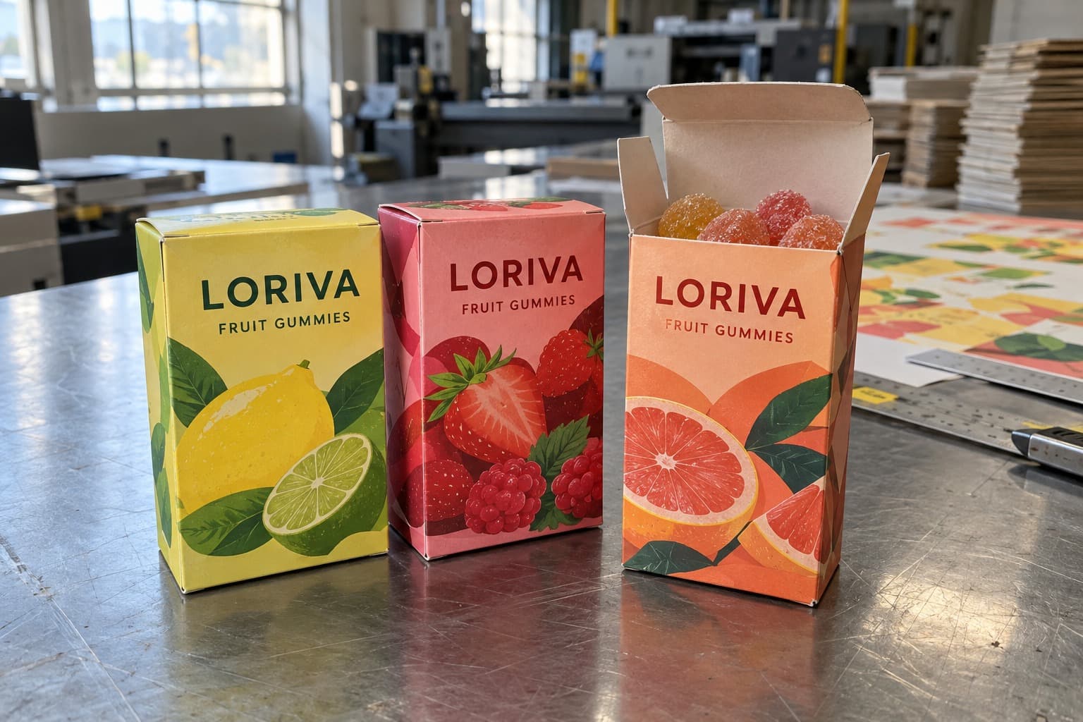 Empaque de gomitas Loriva